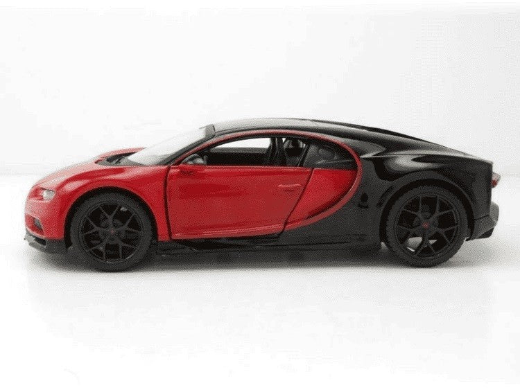 Model kompozytowy Bugatti Chiron sport czarno-czerwony - zabawki-dla-dziewczynki