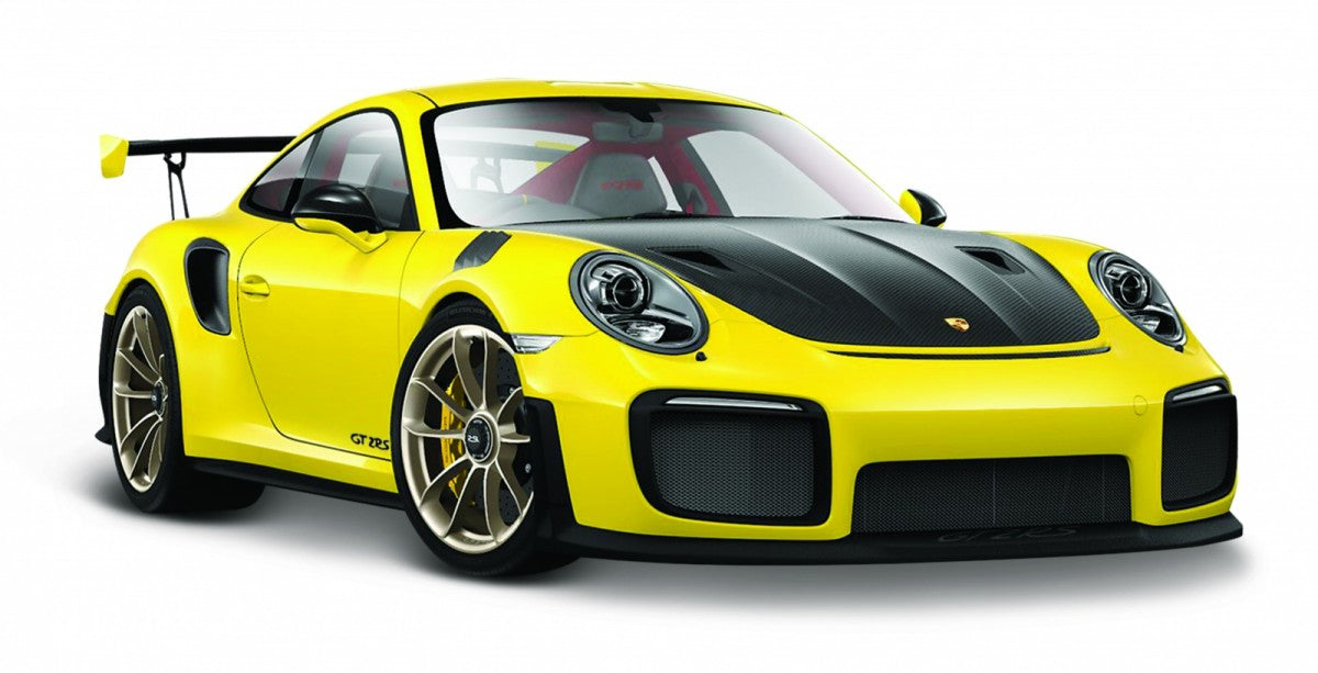 Model metalowy Porsche 911 GT2 RS żółty 1:24 - zabawki-dla-dziewczynki
