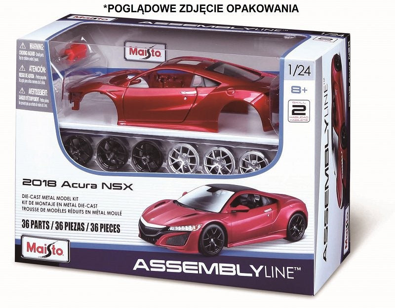 Model metalowy Audi R8 V10 Plus 1:25 do składania - zabawki-dla-dziewczynki