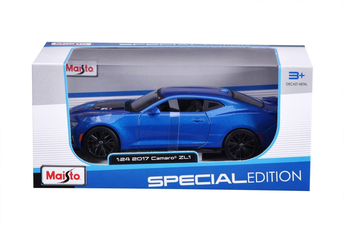 Model kompozytowy Chevrolet Camaro ZL1 2017 niebieski 1/24 - zabawki-dla-dziewczynki