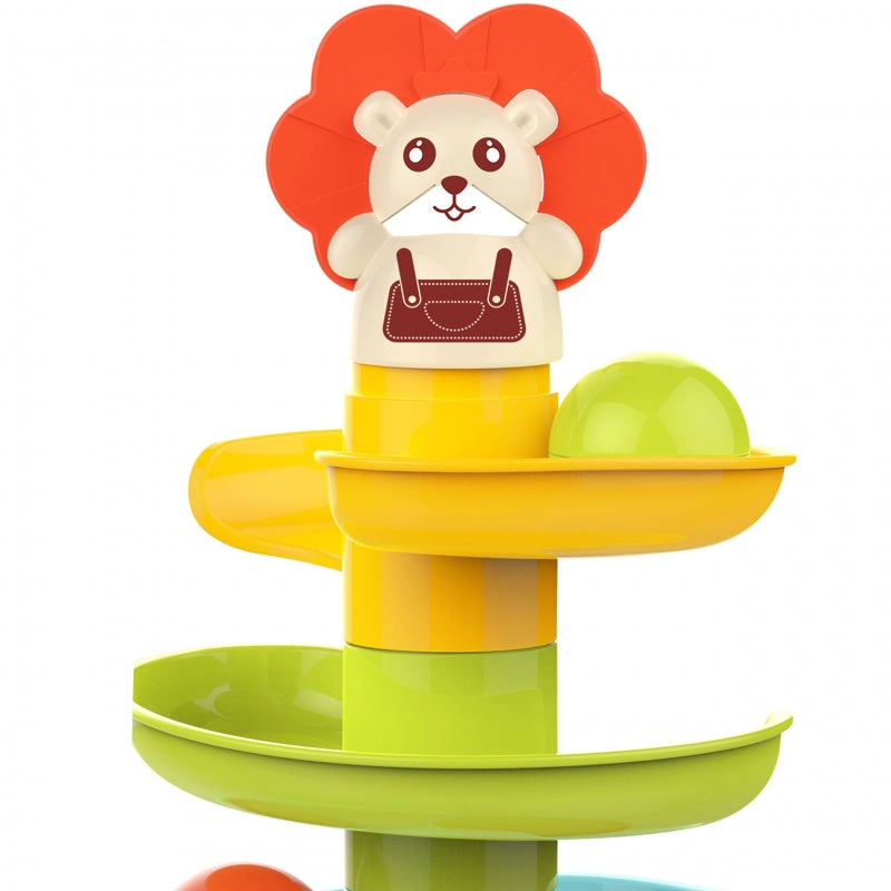 WOOPIE BABY Kulodrom Tor Kulkowy Zestaw Spirala + 6 Kulek - zabawki-dla-dziewczynki