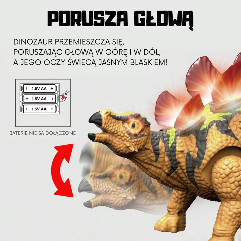 WOOPIE Dinozaur Zdalnie Sterowany RC Robot Stegozaur - zabawki-dla-dziewczynki