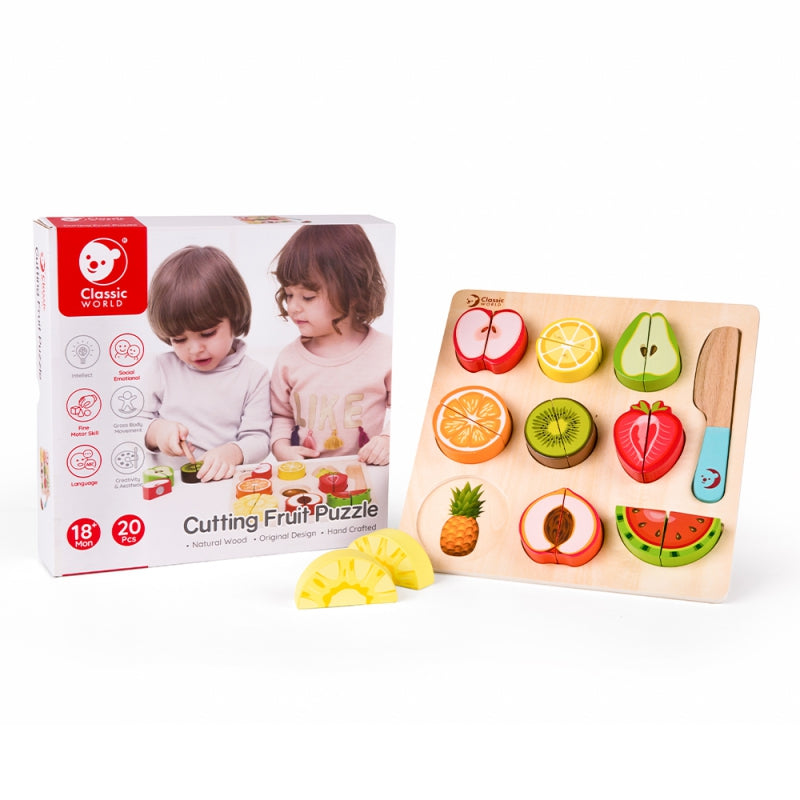 8-CLASSIC WORLD Zestaw do Krojenia Owoców na Rzepy MONTESSORI 20 el.-8