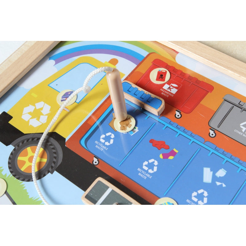 MASTERKIDZ Tablica Edukacyjna Segregacja Odpadów Montessori - zabawki-dla-dziewczynki
