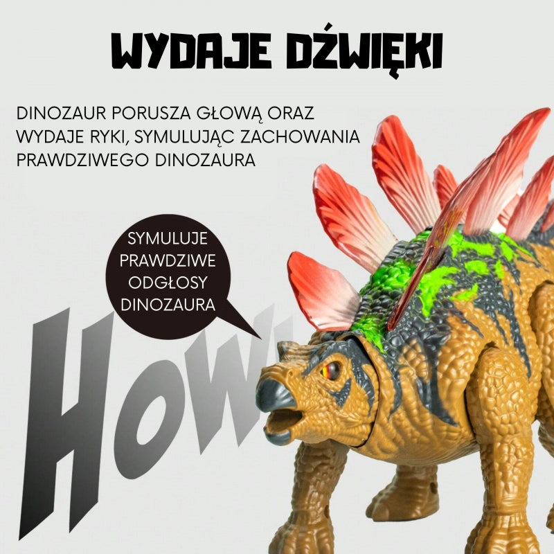 WOOPIE Dinozaur Zdalnie Sterowany RC Robot Stegozaur - zabawki-dla-dziewczynki