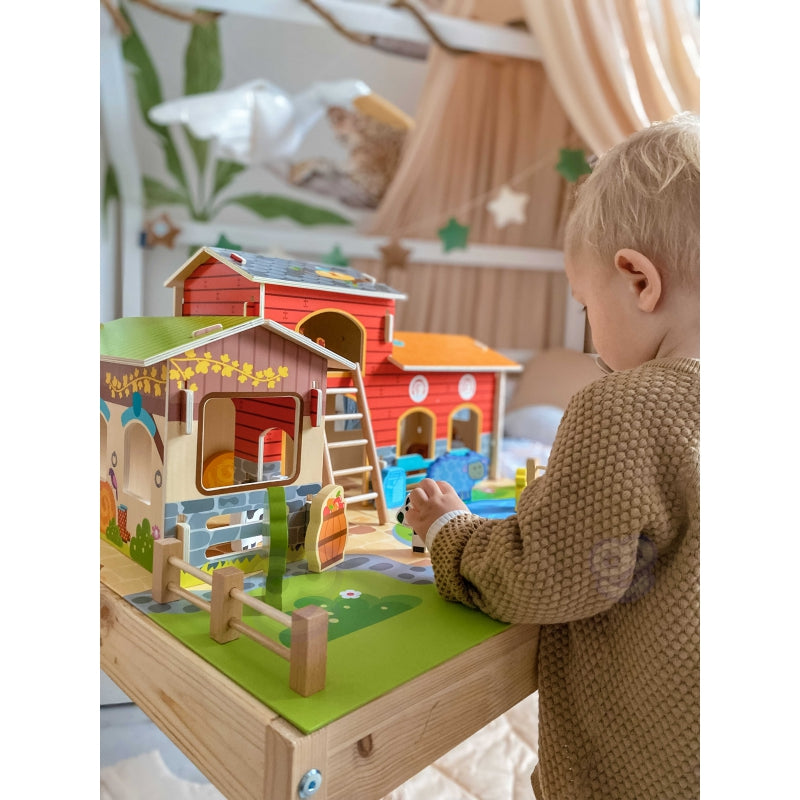 WOOPIE GREEN Mega Farma Figurki Zwierząt Stajnia Obora Kurnik 18 el. - zabawki-dla-dziewczynki