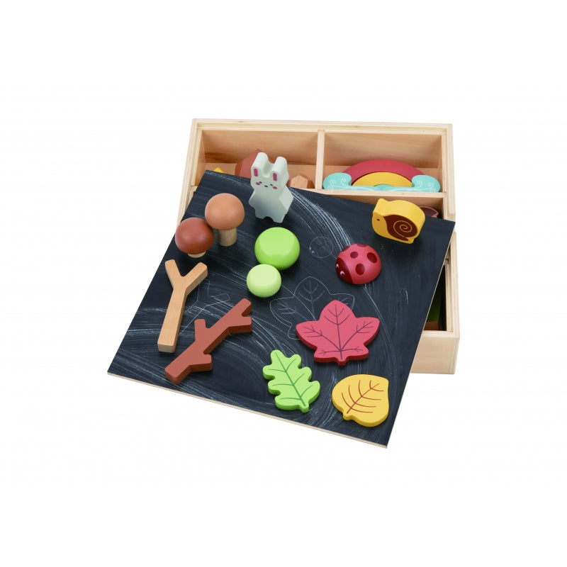 3-TOOKY TOY Zestaw Leśny Układanka w Stosy Klocki Figurki-3