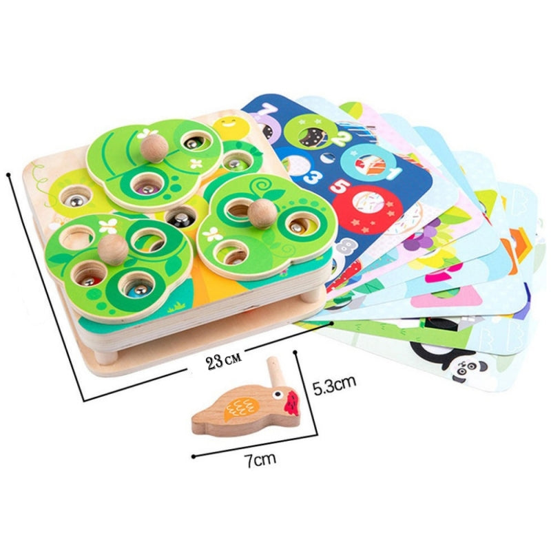 TOOKY TOY Drewniana Gra Zręcznościowa 2w1 Wyciągnij Robaczki dla Dzieci - zabawki-dla-dziewczynki