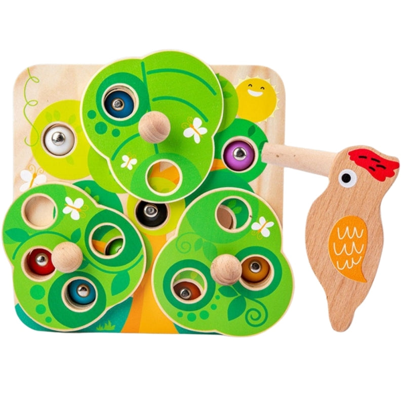 TOOKY TOY Drewniana Gra Zręcznościowa 2w1 Wyciągnij Robaczki dla Dzieci - zabawki-dla-dziewczynki