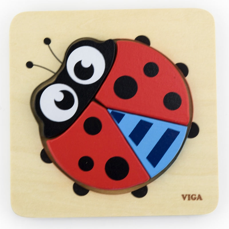 4-VIGA Pierwsze drewniane Puzzle maluszka Biedronka-4