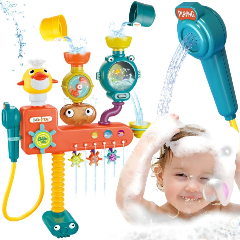 1-WOOPIE BABY Zabawka do Kąpieli Kranik Prysznic Fontanna Przelewowa Kaczuszka-1