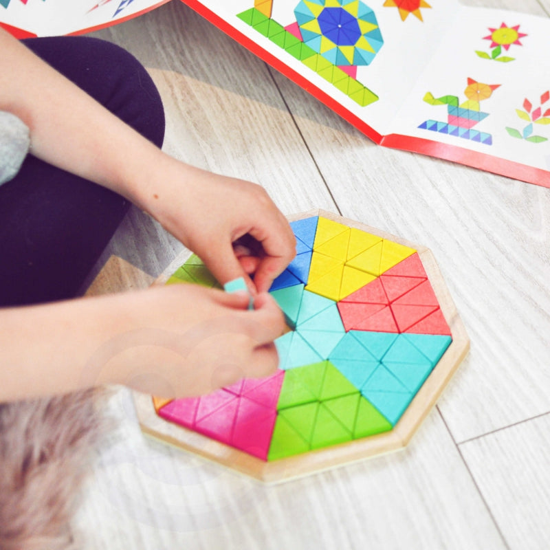 Drewniana układanka edukacyjna TOOKY TOY dla dzieci 3+