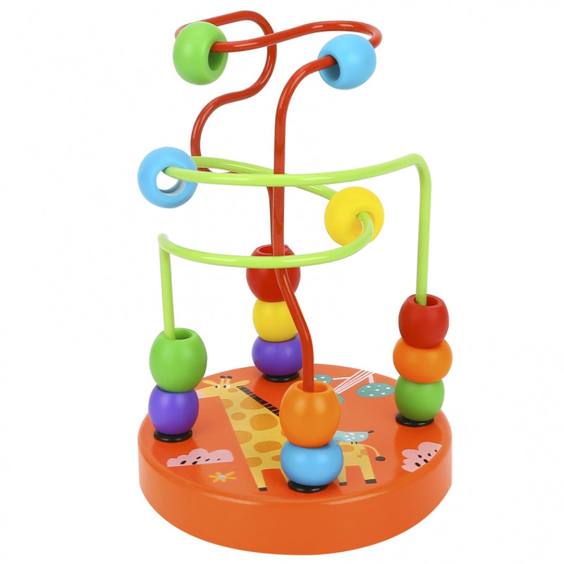 5-TOOKY TOY Drewniana Edukacyjna Pętla Motoryczna Labirynt Przeplatanka-5