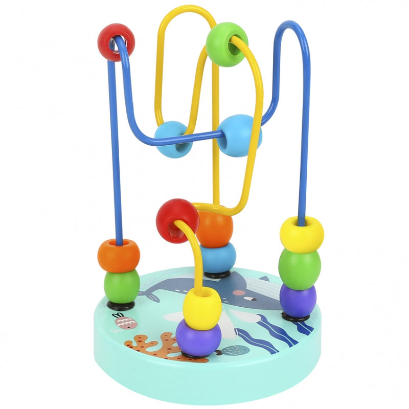3-TOOKY TOY Drewniana Edukacyjna Pętla Motoryczna Labirynt Przeplatanka-3