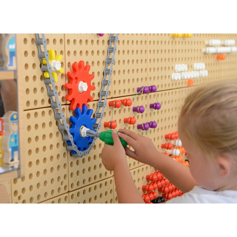 MASTERKIDZ Zestaw Akcesoriów Mix Kołeczki Śrubki Narzędzia 352 el. - zabawki-dla-dziewczynki