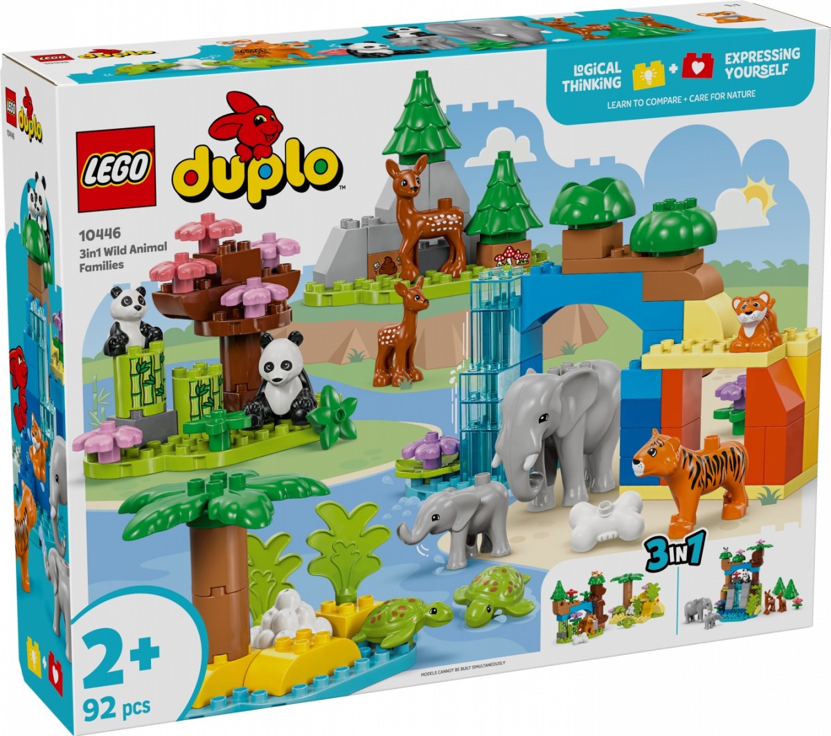 Klocki DUPLO 10446 Rodziny dzikich zwierząt 3 w 1 - zabawki-dla-dziewczynki