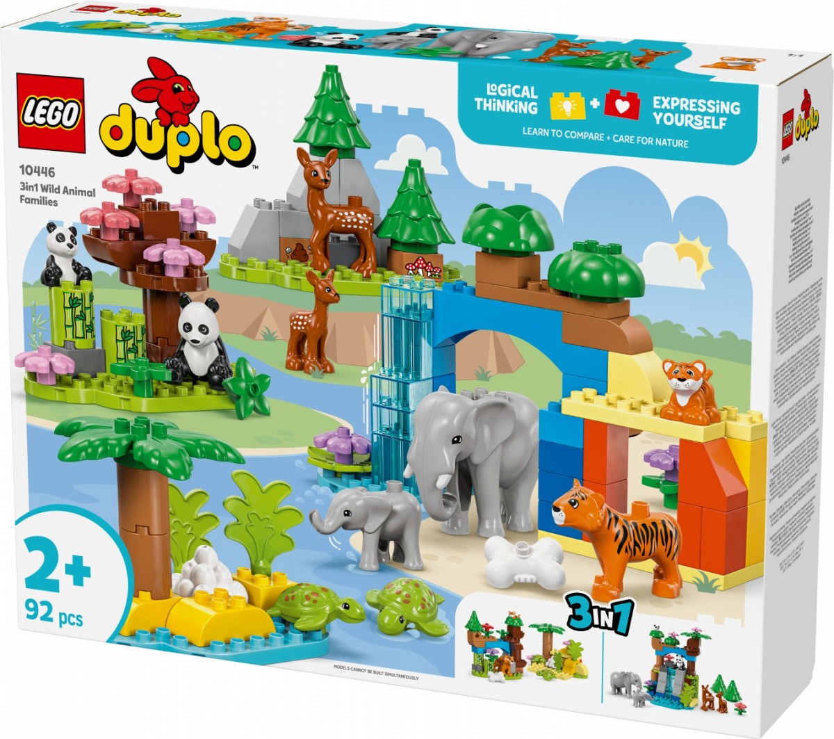 Klocki DUPLO 10446 Rodziny dzikich zwierząt 3 w 1 - zabawki-dla-dziewczynki