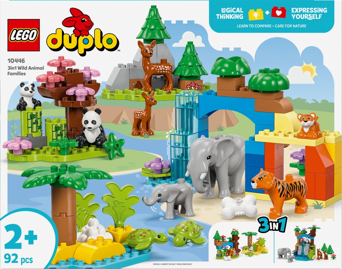 Klocki DUPLO 10446 Rodziny dzikich zwierząt 3 w 1 - zabawki-dla-dziewczynki