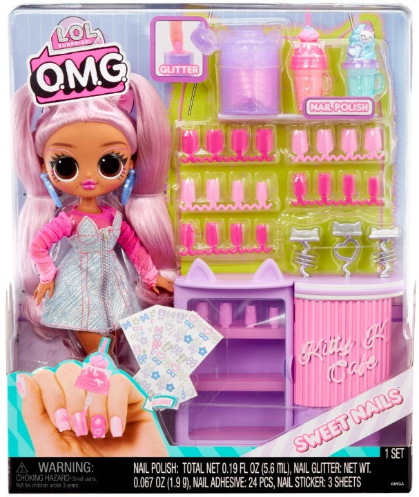 Lalka L.O.L. Surprise OMG Sweet Nails Kitty K Cafe - zabawki-dla-dziewczynki