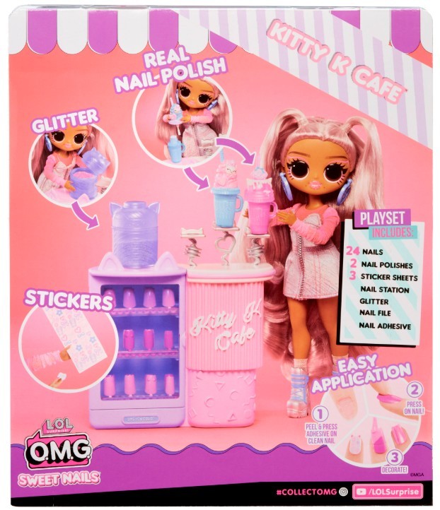 Lalka L.O.L. Surprise OMG Sweet Nails Kitty K Cafe - zabawki-dla-dziewczynki