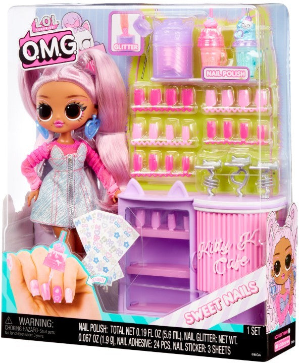 Lalka L.O.L. Surprise OMG Sweet Nails Kitty K Cafe - zabawki-dla-dziewczynki