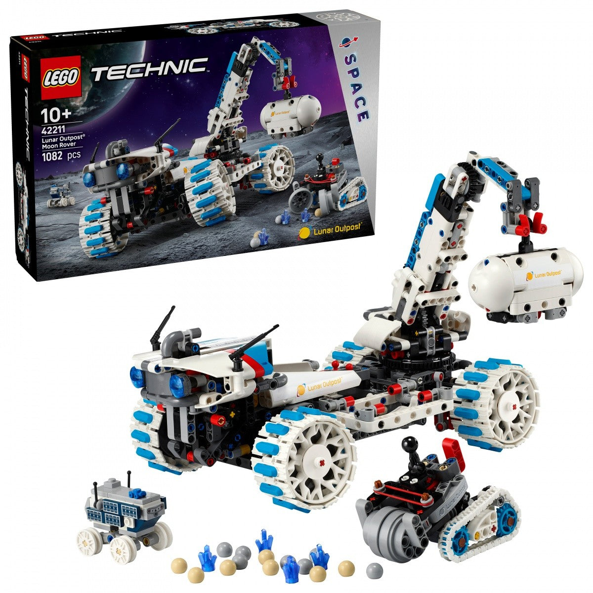 Klocki Technic 42211 Kosmiczny łazik księżycowy Lunar Outpost - zabawki-dla-dziewczynki