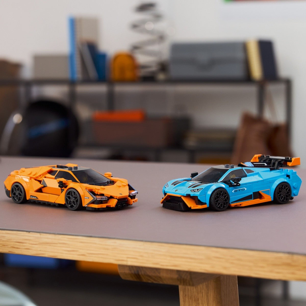 Klocki Speed Champions 77238 Lamborghini Revuelto i Huracan STO - zabawki-dla-dziewczynki