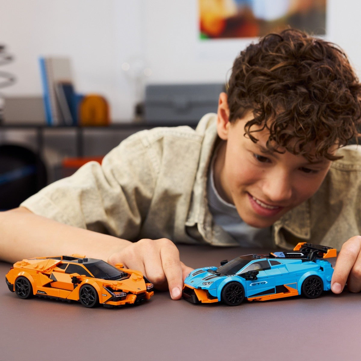 Klocki Speed Champions 77238 Lamborghini Revuelto i Huracan STO - zabawki-dla-dziewczynki