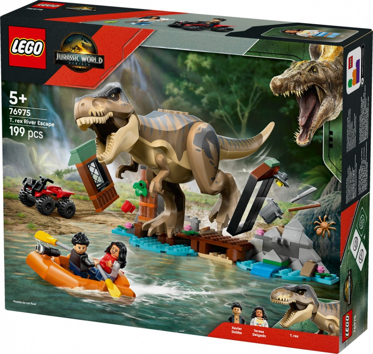 Klocki Jurassic World 76975 Ucieczka rzeką przed tyranozaurem - zabawki-dla-dziewczynki