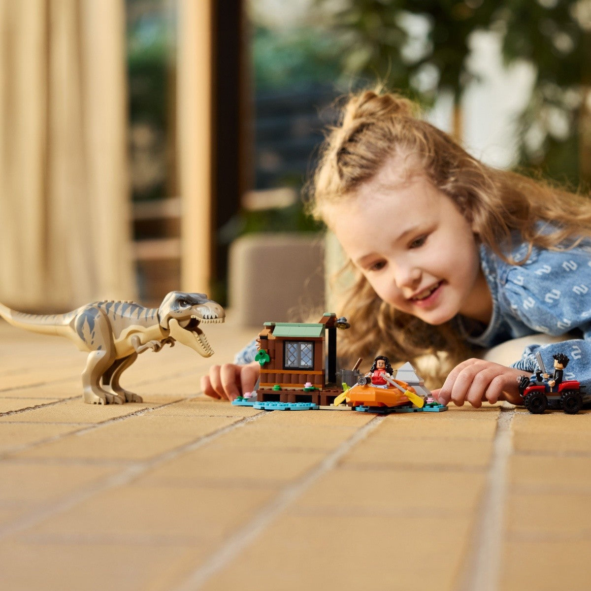 Klocki Jurassic World 76975 Ucieczka rzeką przed tyranozaurem - zabawki-dla-dziewczynki