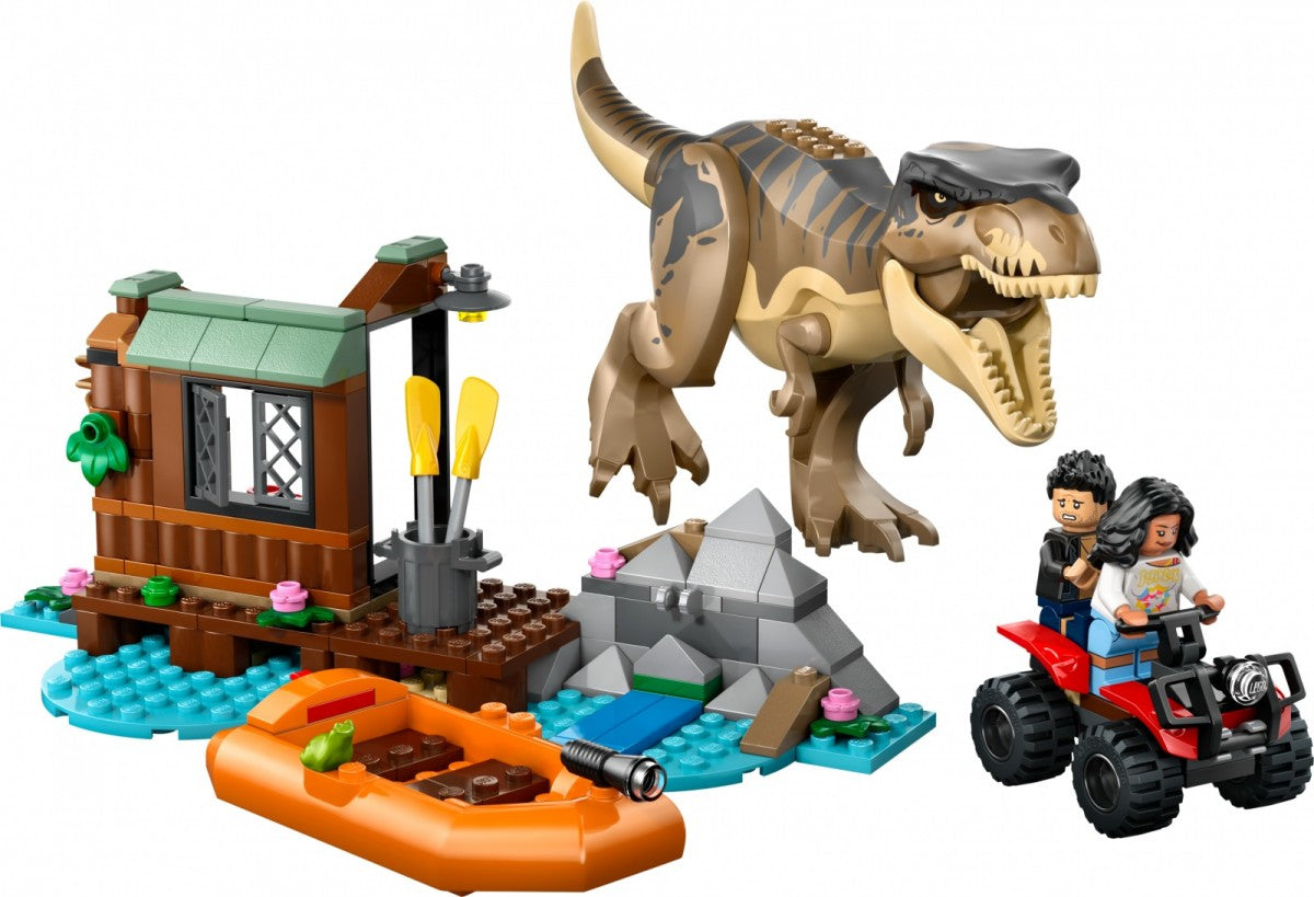Klocki Jurassic World 76975 Ucieczka rzeką przed tyranozaurem - zabawki-dla-dziewczynki