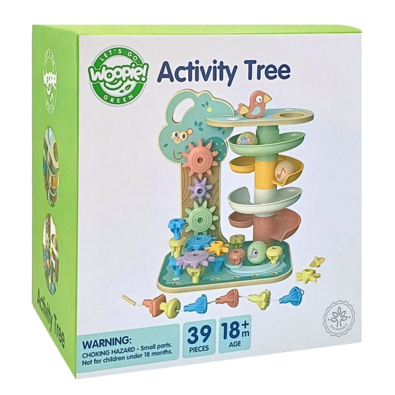 WOOPIE GREEN Drzewko Aktywności Kulodrom Montessori 4w1