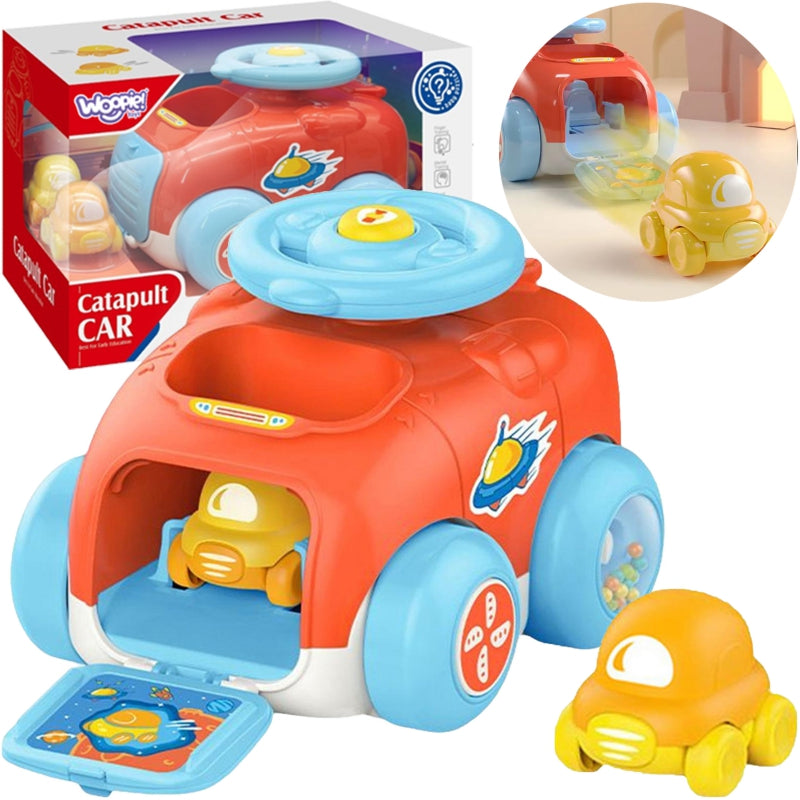 WOOPIE BABY Wyrzutnia Samochodów Auto Katapulta Zestaw - zabawki-dla-dziewczynki