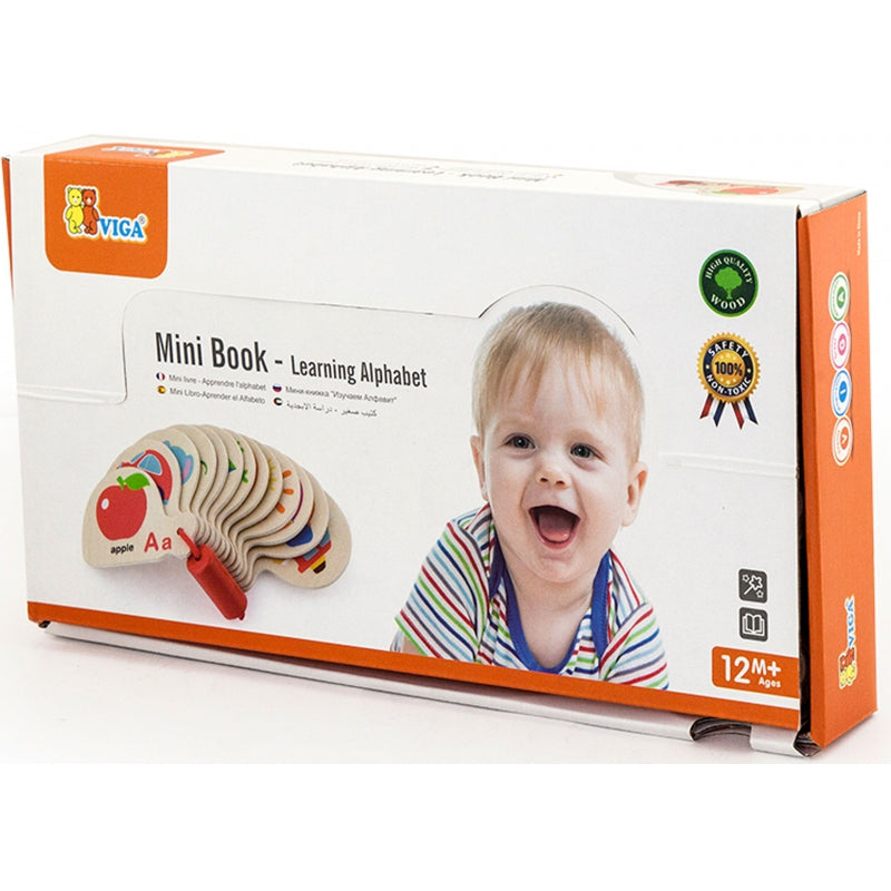 4-Viga Drewniana Książeczka do Nauki Alfabetu i Angielskiego Montessori-4