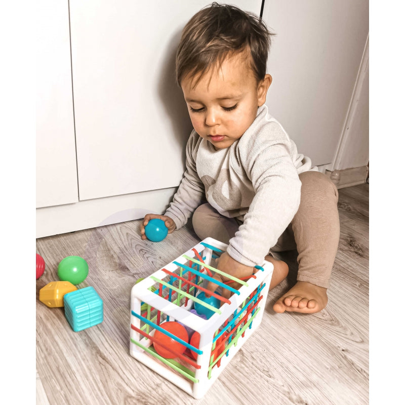 WOOPIE BABY Elastyczna Kostka Sensoryczna Sorter dla Dzieci Kolorowe Kształty 13 el. - zabawki-dla-dziewczynki