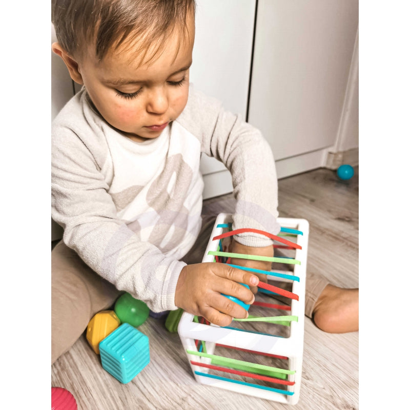 WOOPIE BABY Elastyczna Kostka Sensoryczna Sorter dla Dzieci Kolorowe Kształty 13 el. - zabawki-dla-dziewczynki