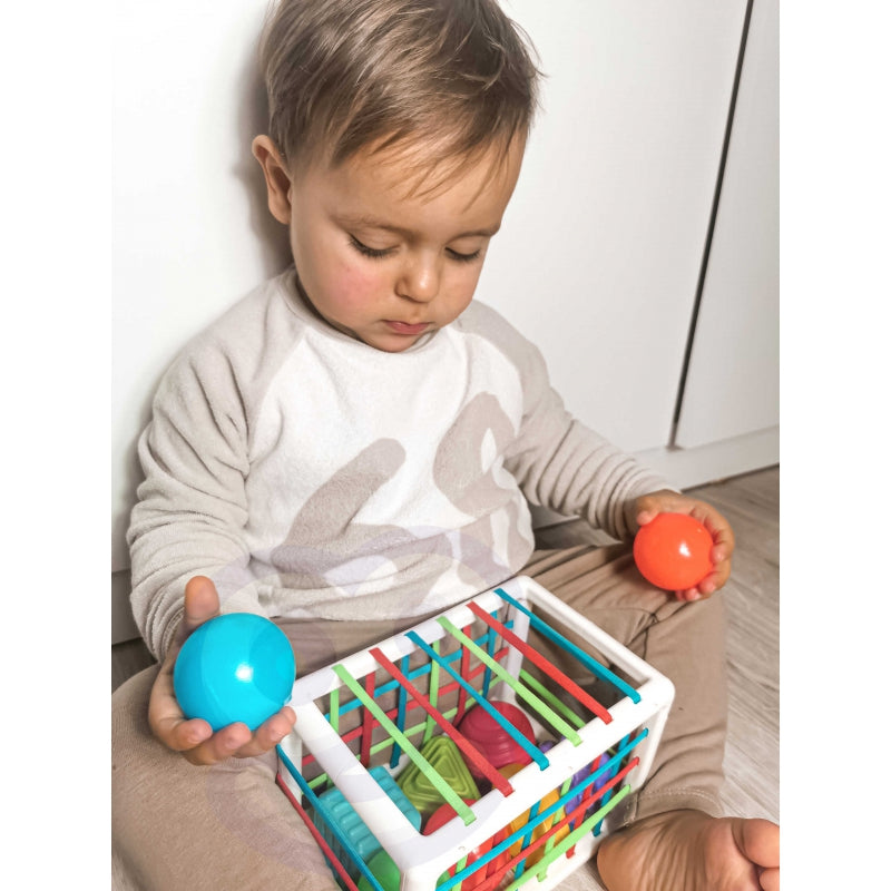 WOOPIE BABY Elastyczna Kostka Sensoryczna Sorter dla Dzieci Kolorowe Kształty 13 el. - zabawki-dla-dziewczynki