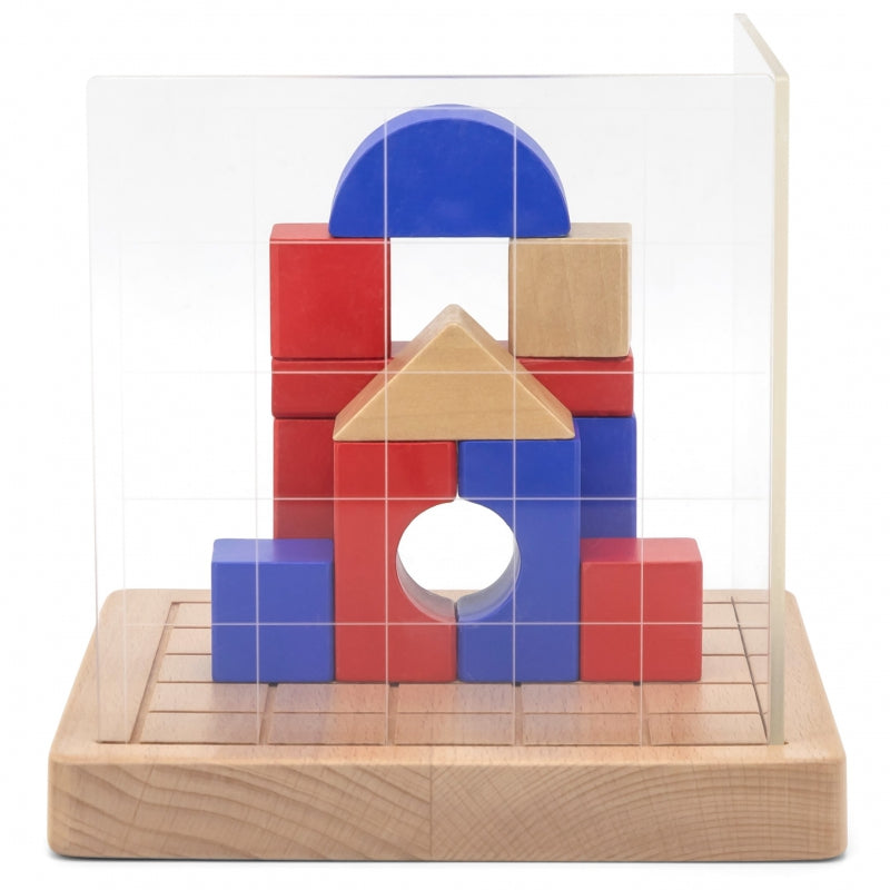 Viga Drewniana Gra Budowanie Klocki 3D Montessori - zabawki-dla-dziewczynki