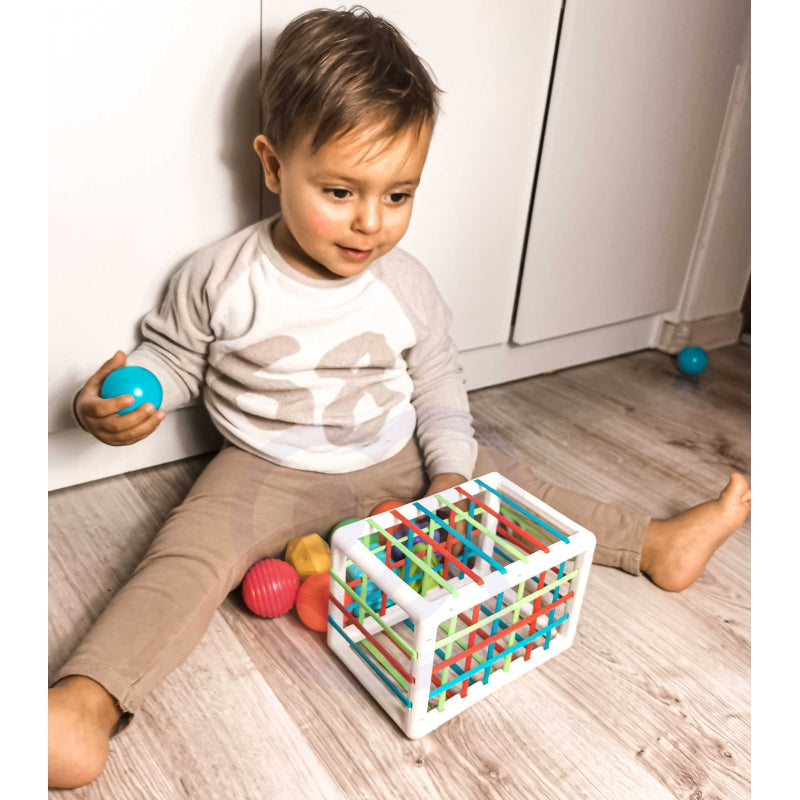 WOOPIE BABY Elastyczna Kostka Sensoryczna Sorter dla Dzieci Kolorowe Kształty 13 el. - zabawki-dla-dziewczynki