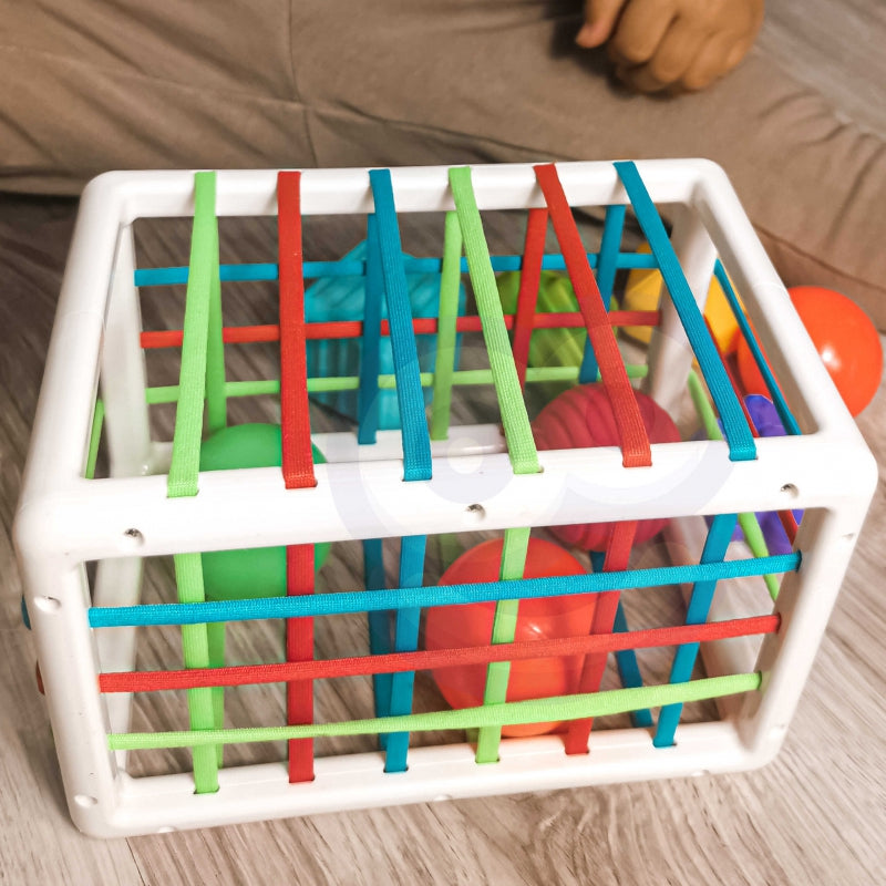 WOOPIE BABY Elastyczna Kostka Sensoryczna Sorter dla Dzieci Kolorowe Kształty 13 el. - zabawki-dla-dziewczynki