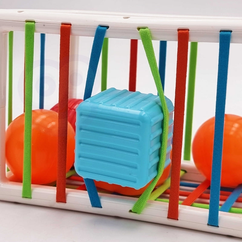 WOOPIE BABY Elastyczna Kostka Sensoryczna Sorter dla Dzieci Kolorowe Kształty 13 el. - zabawki-dla-dziewczynki