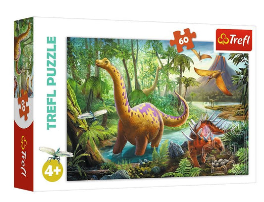 1-Puzzle 60 elementów - Wędrówki dinozaurów 1