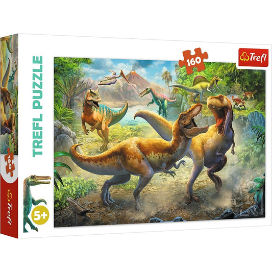 1-Puzzle 160 elementów Walczące Tyranozaury 1