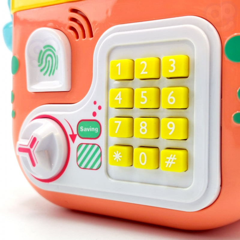 6-WOOPIE Elektroniczna Skarbonka Sejf Bankomat na Pin Kod Dostępu Krab Plecak Pomarańczowy-6