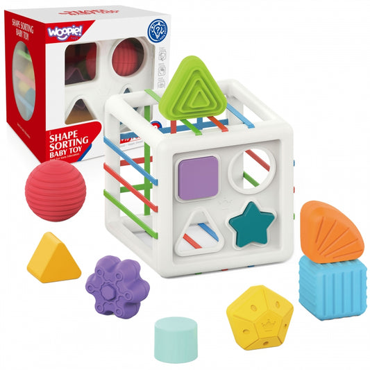 1-WOOPIE BABY Elastyczna Kostka Sensoryczna Sorter dla Dzieci Kolorowe Kształty 11 el.-1