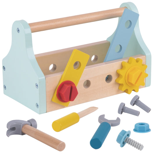 TOOKY TOY Drewniana Skrzynka z Narzędziami Zestaw 18 el. - zabawki-dla-dziewczynki