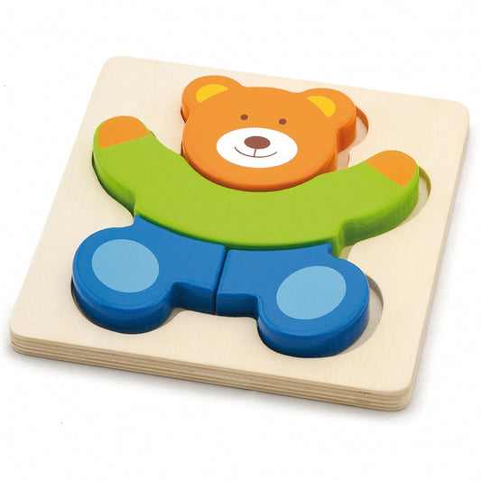 1-VIGA Pierwsze drewniane Puzzle maluszka Miś-1