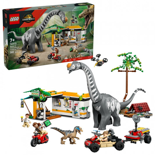 Klocki Jurassic World 76973 Na tropie tytanozaura i raptora - zabawki-dla-dziewczynki