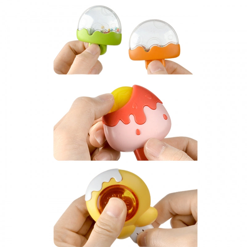 4-WOOPIE BABY Spinner Zabawka Sensoryczna Pszczoła Kurczak Królik Wymienne 3 szt.-4