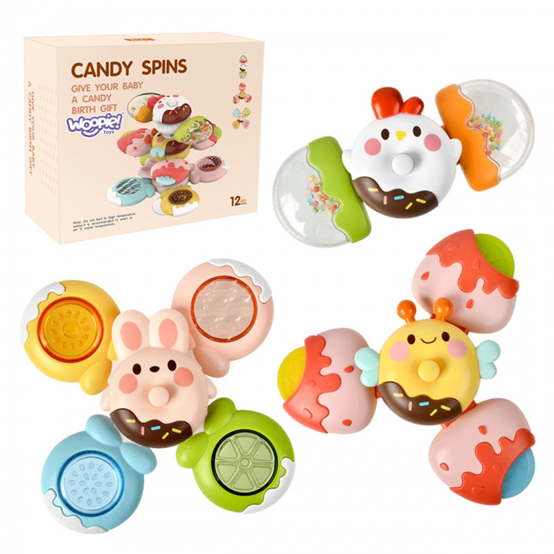 1-WOOPIE BABY Spinner Zabawka Sensoryczna Pszczoła Kurczak Królik Wymienne 3 szt.-1